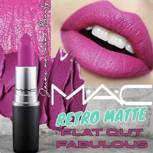 MAC Retro Matte Lipstick Flat Out Fabulous Vibrant Pink Cool Purple Undertone